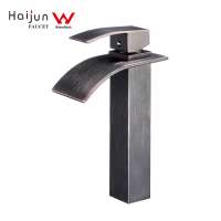 China New Design DR Brass Black Wash Waterfall Waterfall Faucet Bathroom Faucet