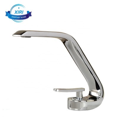 New Bath Brass Chrome Plated Tap Mixer Sink Vanity Basin Faucet Single Handle Bathroom Hot And Cold Water Faucets XiRi-8842