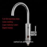 Stainless steel LED Digital temperature display electric heater faucet