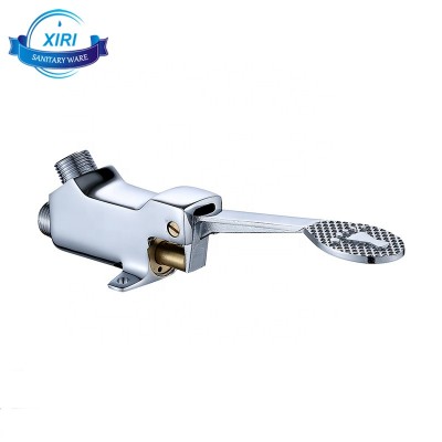 Economic Brass Pedaled Cold Water Tap Chrome Foot Step Style Bathroom Basin Water Tap XR1615